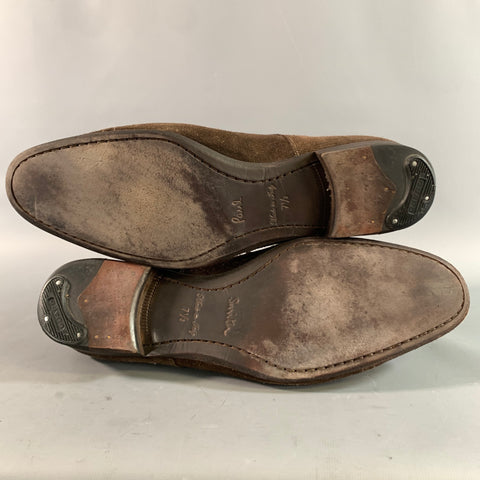 PAUL SMITH Size 7.5 Brown White 436169 K194 7.5 Suede Lace Up Shoes
