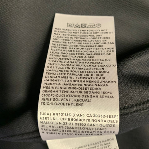 ERMENEGILDO ZEGNA Size XL Black Cotton Hidden Placket Long Sleeve Shirt