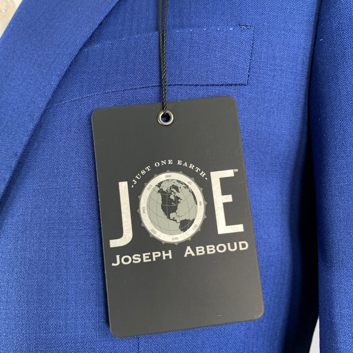 JOSEPH ABBOUD Size 40 Blue Wool Blend Single Breasted Suit