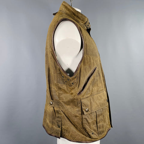 POLO by RALPH LAUREN Size XXL Brown Coated Canvas Vest