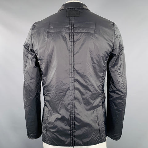 UNDERCOVER Size XL Black Grey Contrast Trim Nylon Blazer Jacket