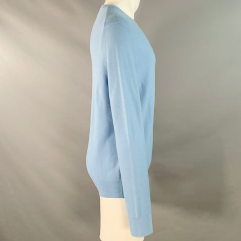 J.CREW Size M Blue Knit Cotton Crew Neck Pullover