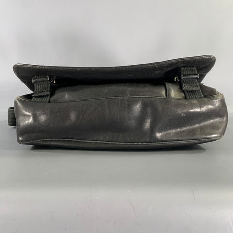 COACH Black Cowhide Leather Messenger Bag
