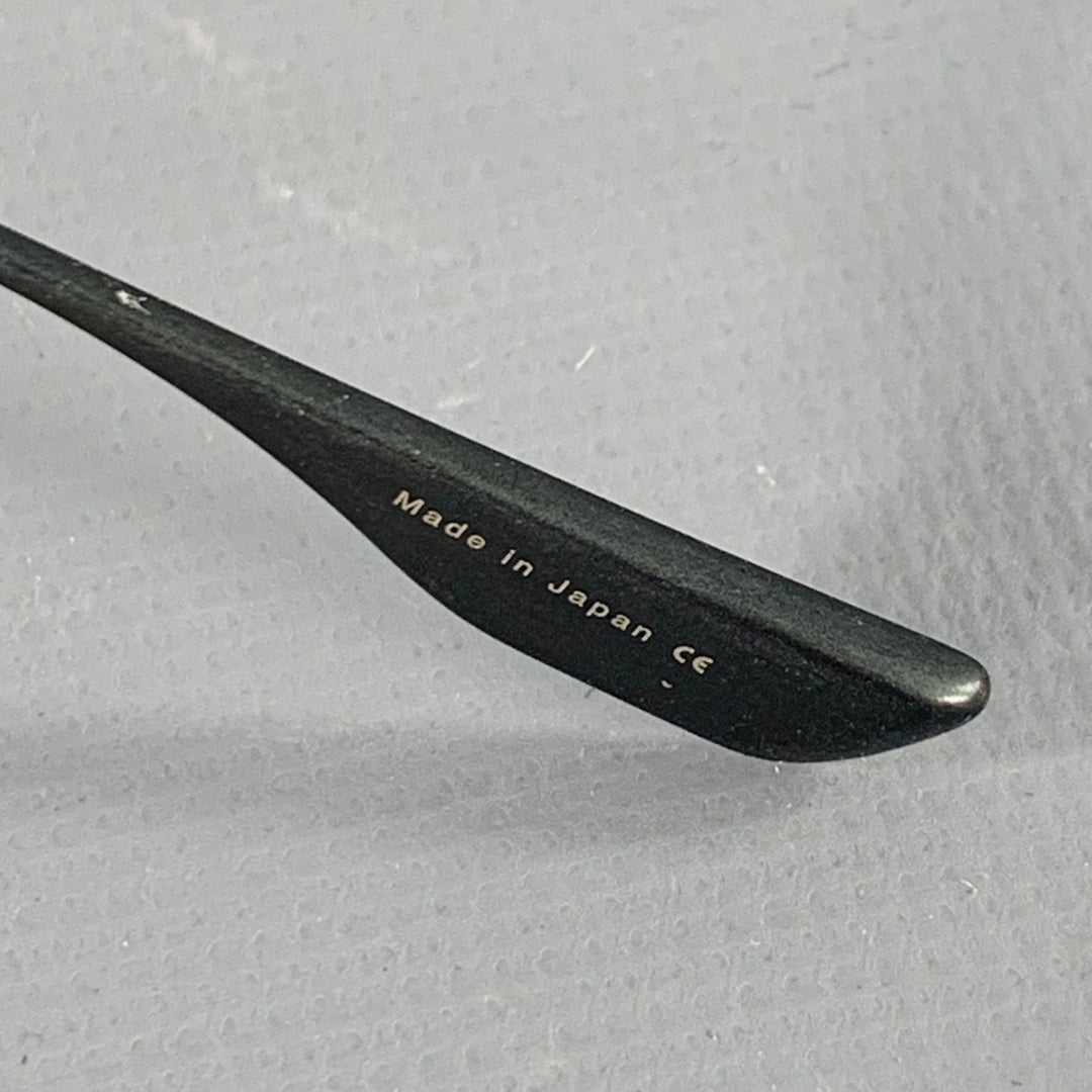 DITA ALKAMX Black Gold Metal Aviator Sunglasses