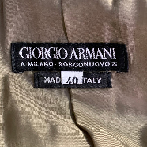 GIORGIO ARMANI Size 4 Green Sage Cashmere Double Breasted Jacket Blazer