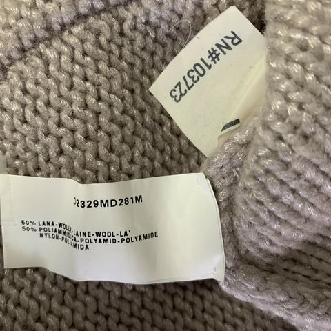 EMPORIO ARMANI Size 2 Tan Metallic Wool Polyamide Tunic Casual Top