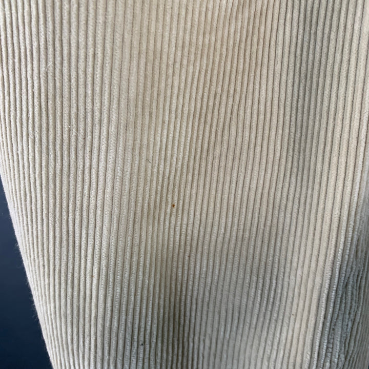 HAIDER ACKERMANN Size M Khaki Corduroy Cotton Blend Cropped Casual Pants