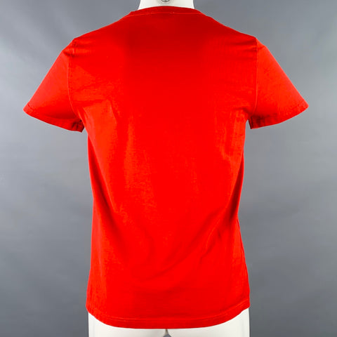ALEXANDER MCQUEEN Size XS Red Grey Skull Crew Neck T-shirt