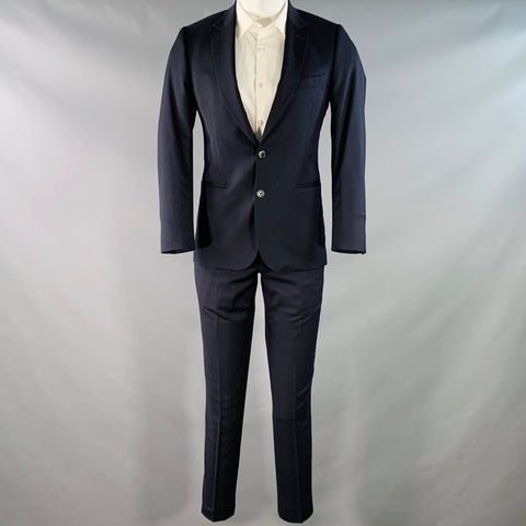 PAUL SMITH Size 36 Navy Wool Single Breasted Slim Fit Notch Lapel Suit