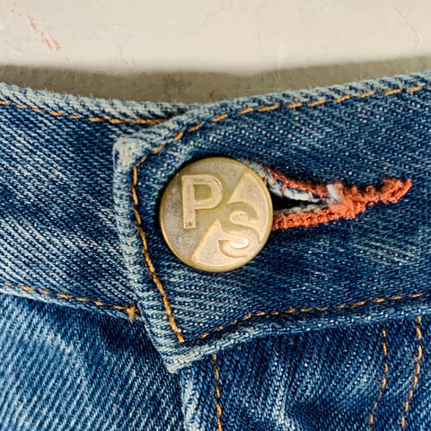 PAUL SMITH Size 36 Blue Distressed Cotton 5 Pocket Jeans