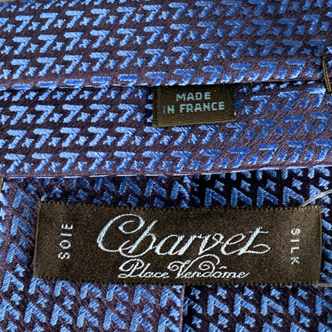 Cravate en soie bleu marine CHARVET