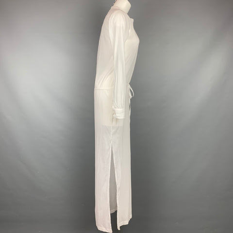 THEORY Size S White Cotton Long Shirt Dress