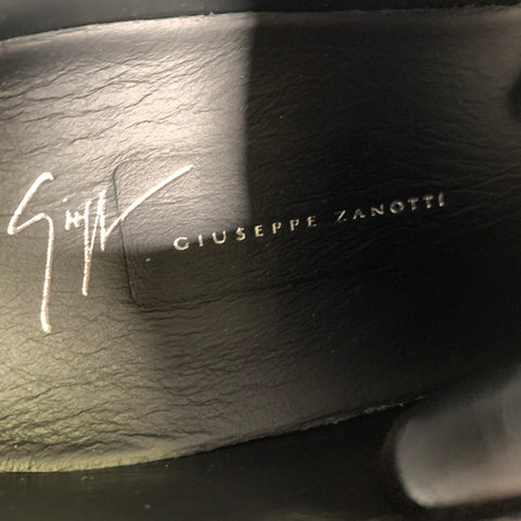 GIUSEPPE ZANOTTI Size 11 Black Leather Low Top Sneakers