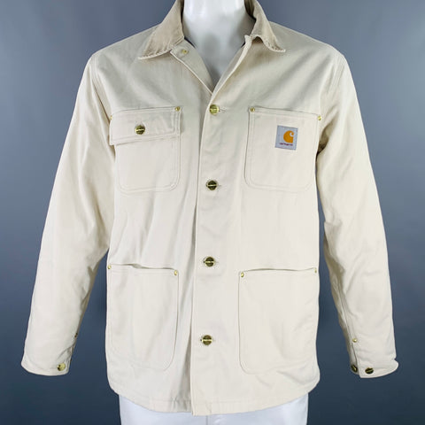 CARHARTT Size XL Michigan Cream Cotton Large Pockets Jacket