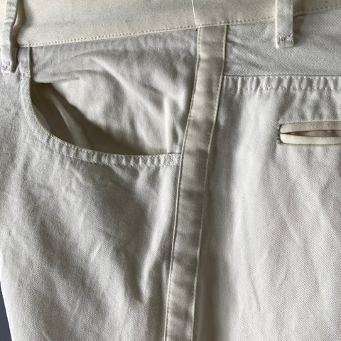 DOLCE & GABBANA Size 32 Cream White Tuxedo Denim Pants