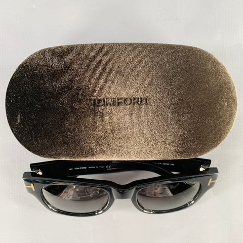 TOM FORD Black Acetate Sunglasses