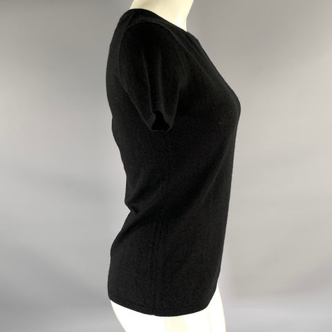 THE CASHMERE PROJECT Size S Black Cashmere T-Shirt