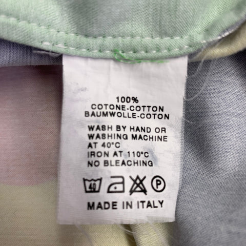 WALTER VAN BEIRENDONCK SS20 Size L Multi Color Color Block Cotton Kimono Cardigan