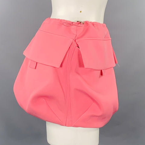 PRIVATE POLICY Size XS Pink Polyester Bubble Cargo Skirt