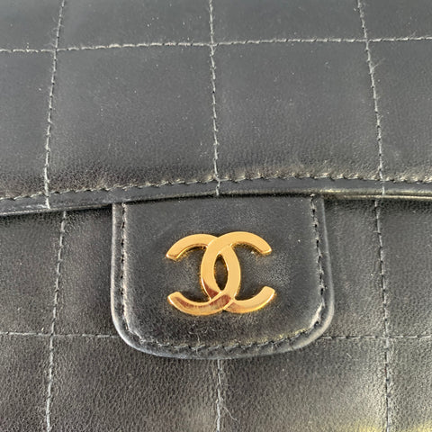 CHANEL Black Quilted Leather Cross Body Handbag