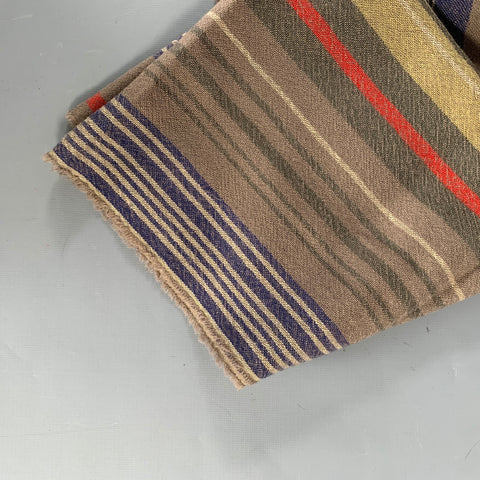 NO BRAND Brown Blue & Red Stripe Scarves