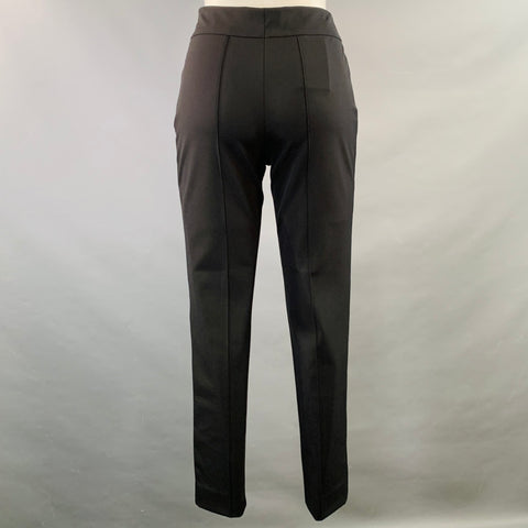 ESCADA Taille 4 Pantalon habillé fuselé en mélange de polyamide noir avec fermeture éclair latérale