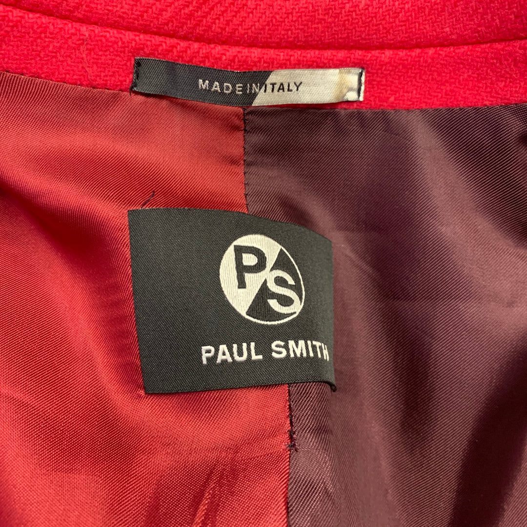 PS by PAUL SMITH Size S Pink Wool  Polyamide Notch Lapel Coat