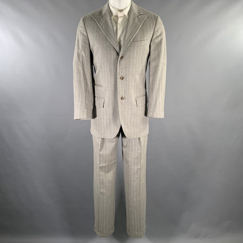 POLO by RALPH LAUREN Taille 38 Gris Rayures Gris clair Laine vierge 29 32 Costume
