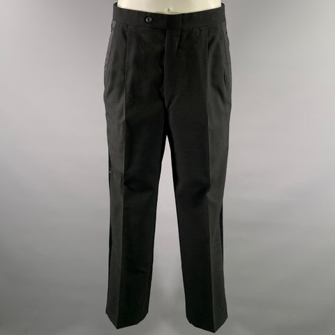 BILL BLASS Size 40 Black Wool Tuxedo Suit