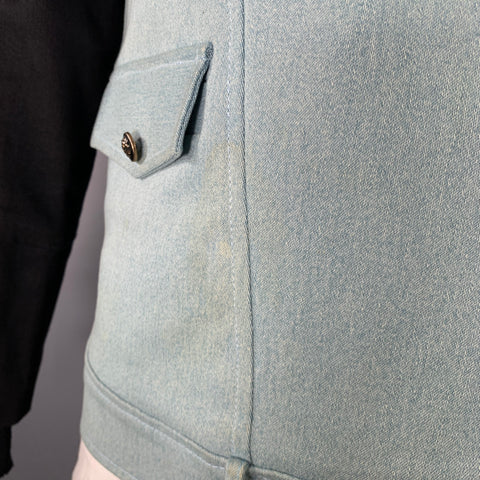 PROJECT WHITE ELEPHANT Size XL Black Blue Cotton Blend Jacket