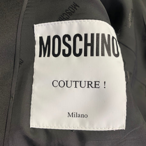 MOSCHINO COUTURE Size 38 Multi Color Print Cotton Notch Lapel Sport Coat