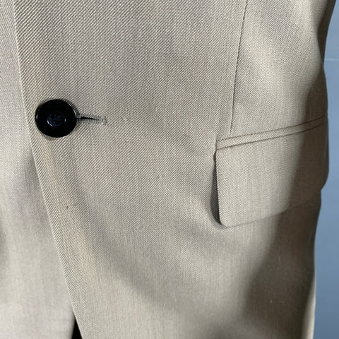 FILIPPA K Size 36 Khaki Polyester Blend Notch Lapel Suit