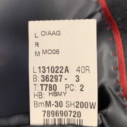 TAILO RED Size 40 Grey Wool Single Breasted Suit