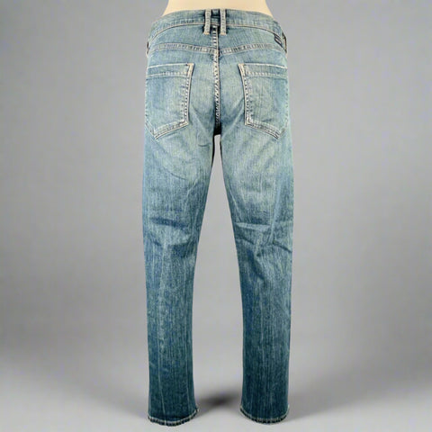 GOLDSIGN Size 27 Blue Cotton Blend Distressed Jeans