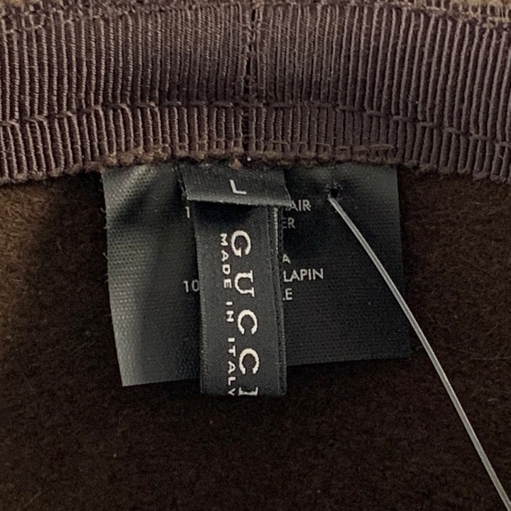 GUCCI Size L Brown Rabbit Hats