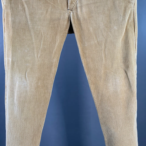 RRL by RALPH LAUREN Size 32 Tan Corduroy Cotton Straight Casual Pants