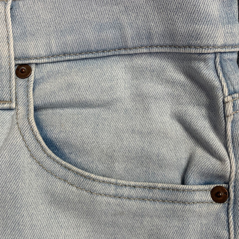 PAIGE Size 29 Federal Blue Cotton Blend Slim Straight Zip Fly Jeans