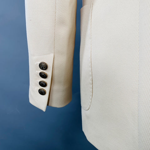 AMI by ALEXANDRE MATTIUSSI Size 34 Beige Wool Twill Double Breasted Sport Coat
