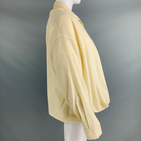 COMME des GARCONS 1980s Size S Cream Wool Blend Double Layer Jacket