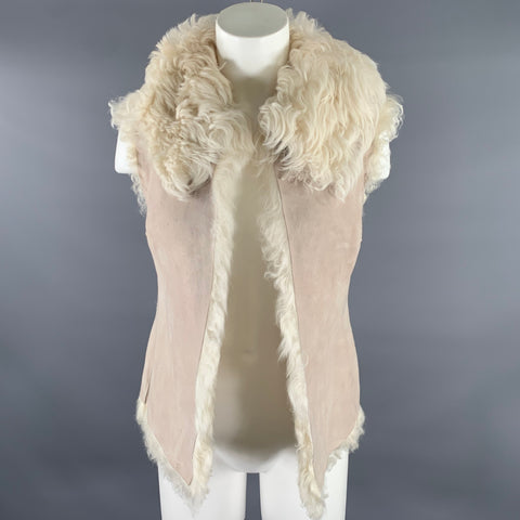 GUCCI FW 2001 by Tom Ford Size S Cream Fur Lined Cotton Jacket
