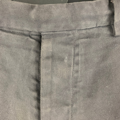 FENDI Size 30 Grey Charcoal Cotton Blend Flat Front Casual Pants