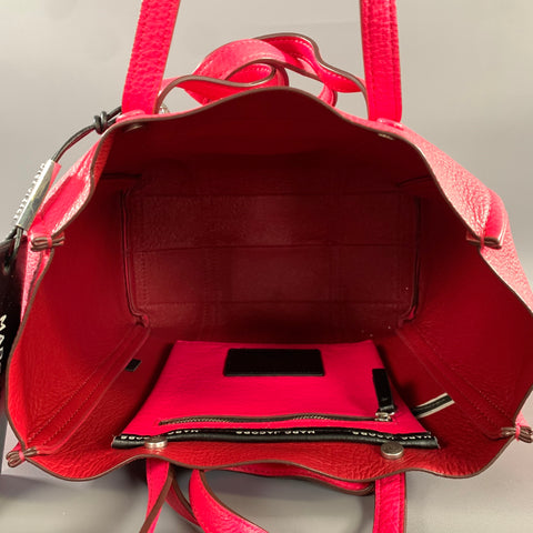 MARC JACOBS Pink Fuchsia Pebble Grain Leather Tote Bag