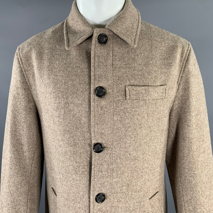OLIVER SPENCER Size M Brown Wool Car Coat