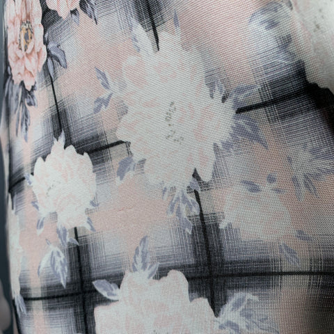 MM6 MAISON MARGIELA Size XS Cream Grey Pink Viscose Blend Floral Dress