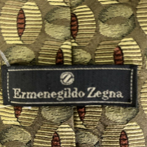 ERMENEGILDO ZEGNA Green Lime Geometric Tie