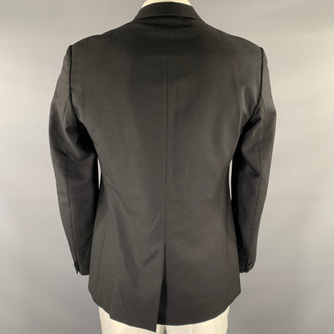 MAISON MARGIELA Size 42 Black Wool Notch Lapel Sport Coat