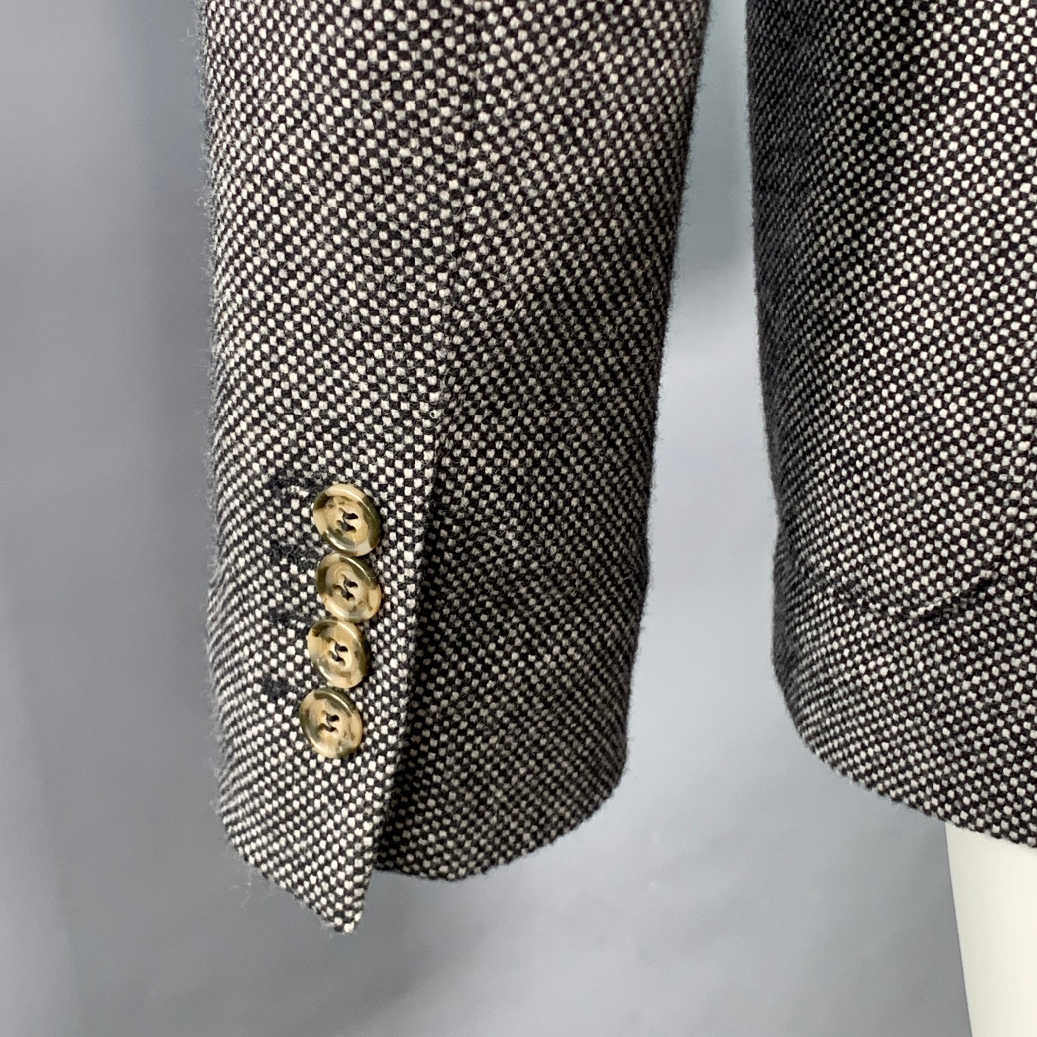 AMI by ALEXANDRE MATTIUSSI Size 36 Black Grey Woven Wool Blend
