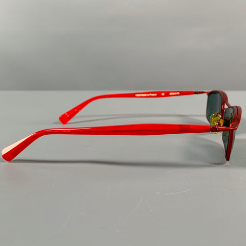 ALAIN MIKLI Red Metal Sunglasses