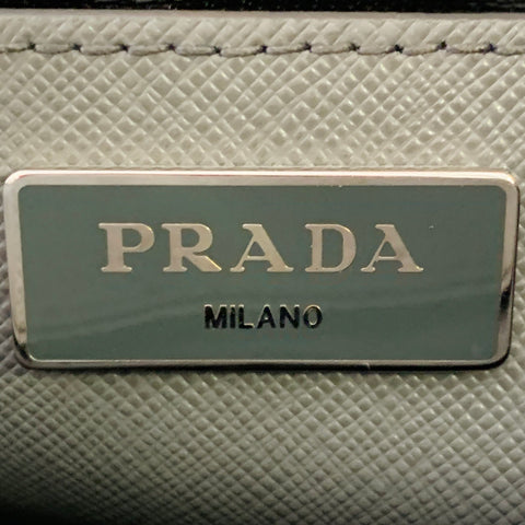 PRADA Galleria Grey Saffiano Leather Top Handles Handbag