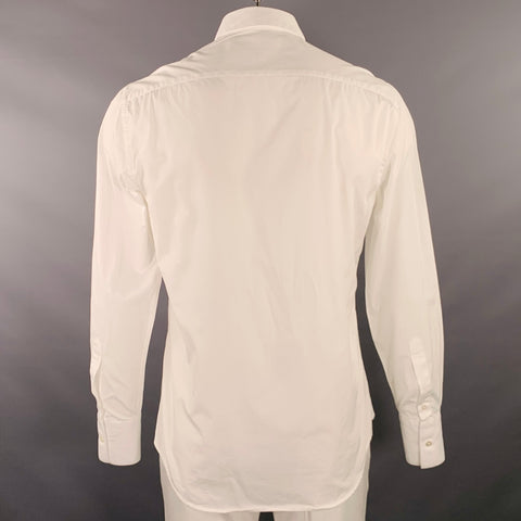 TRUSSELL Size XL White Embroidery Long Sleeve Shirt